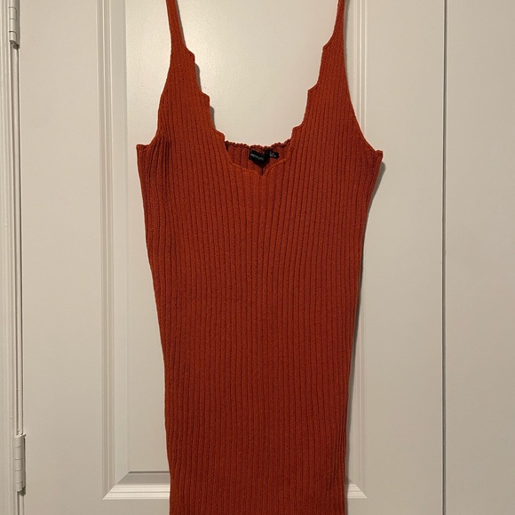 PLT orange crochet, mini dress. - Picture 2 of 3